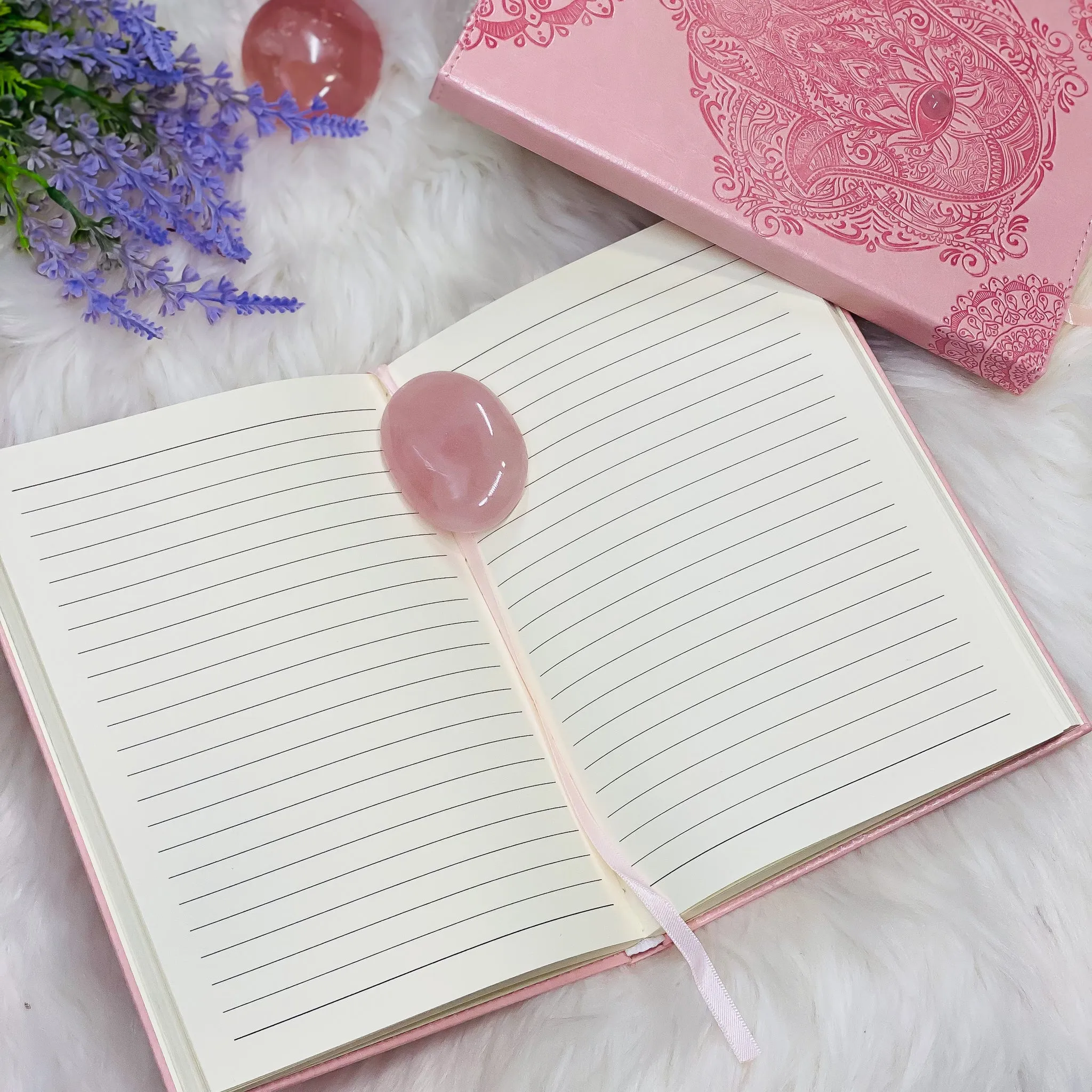 Handmade Pink Hamsa Journal