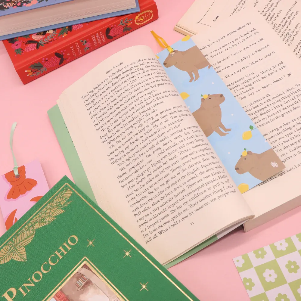 Iko Iko Double-Sided Bookmark - Capybara/Lemons