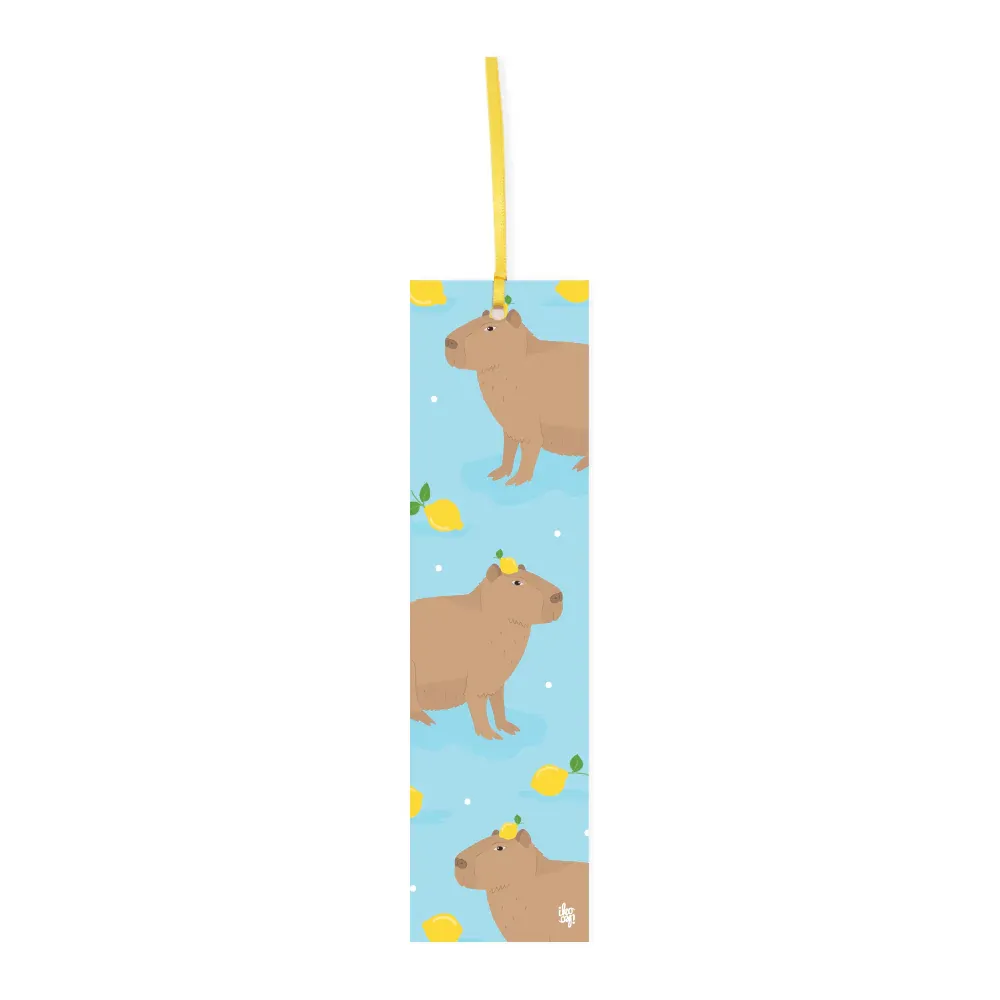 Iko Iko Double-Sided Bookmark - Capybara/Lemons