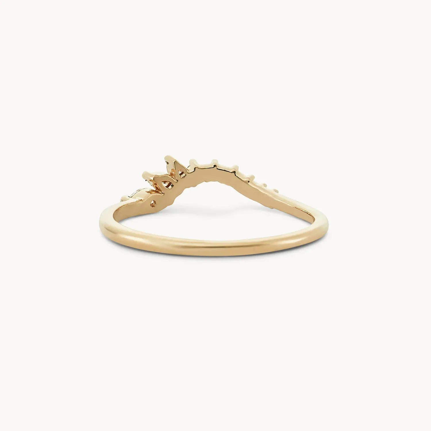 Incandescent band - 14k yellow gold, white diamond