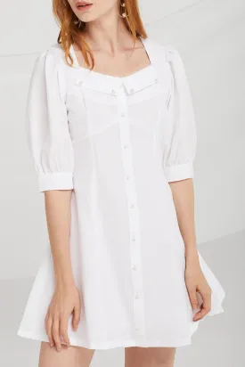 Kenzie Pearl Button Front Dress