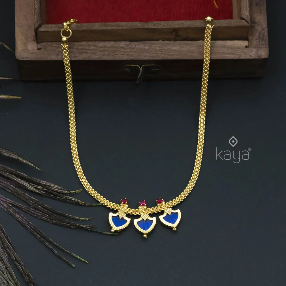 KY101151 - Simple Three Petals Palakka Necklace