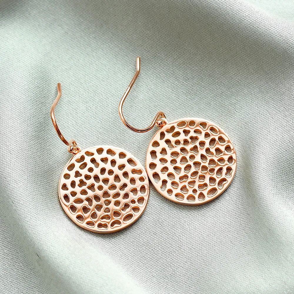 Lattice Disc Drop Earrings