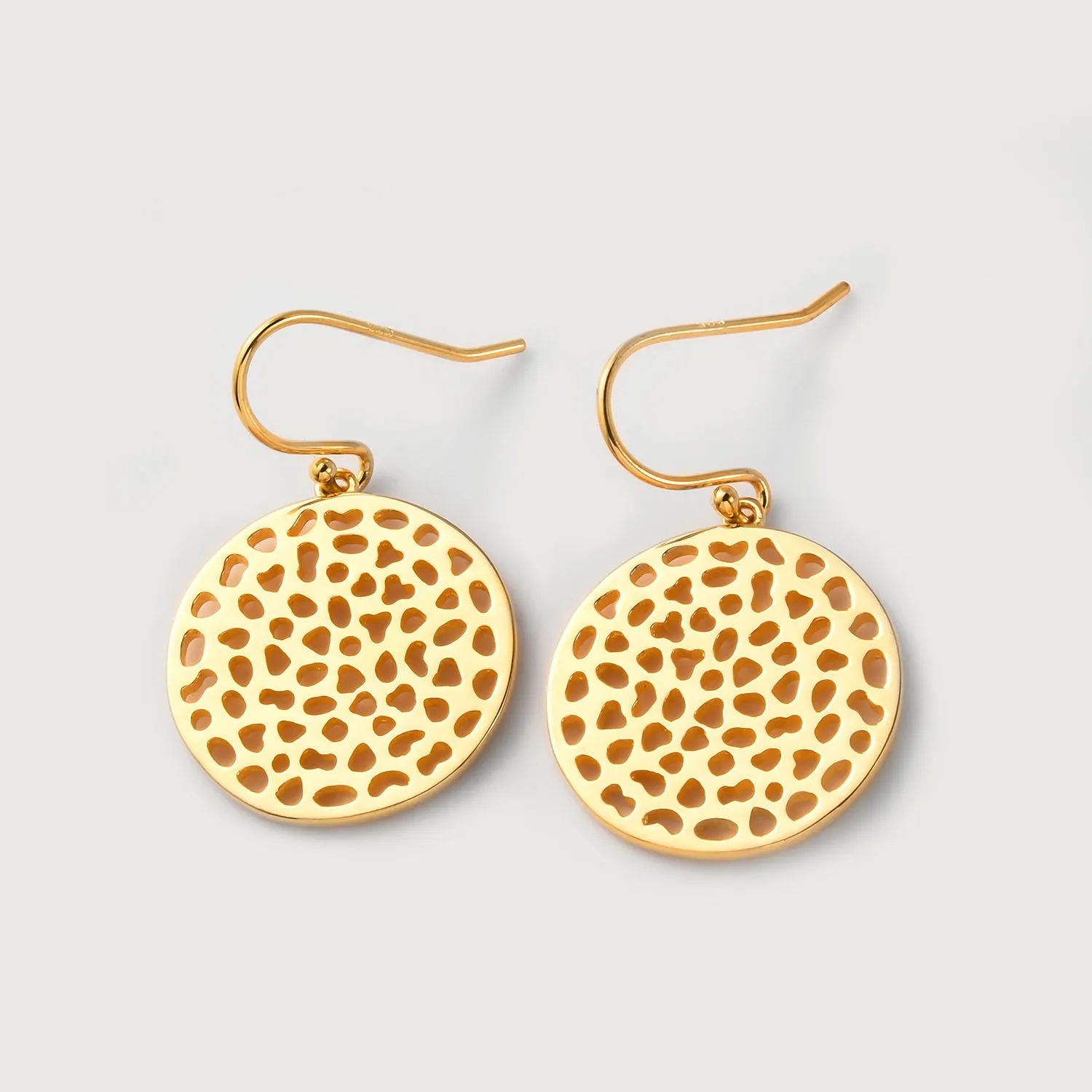 Lattice Disc Drop Earrings