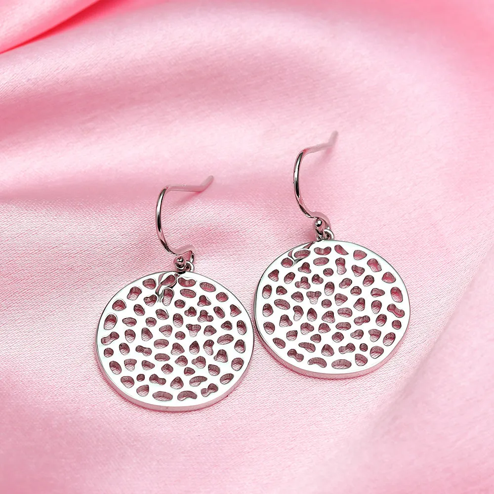 Lattice Disc Drop Earrings