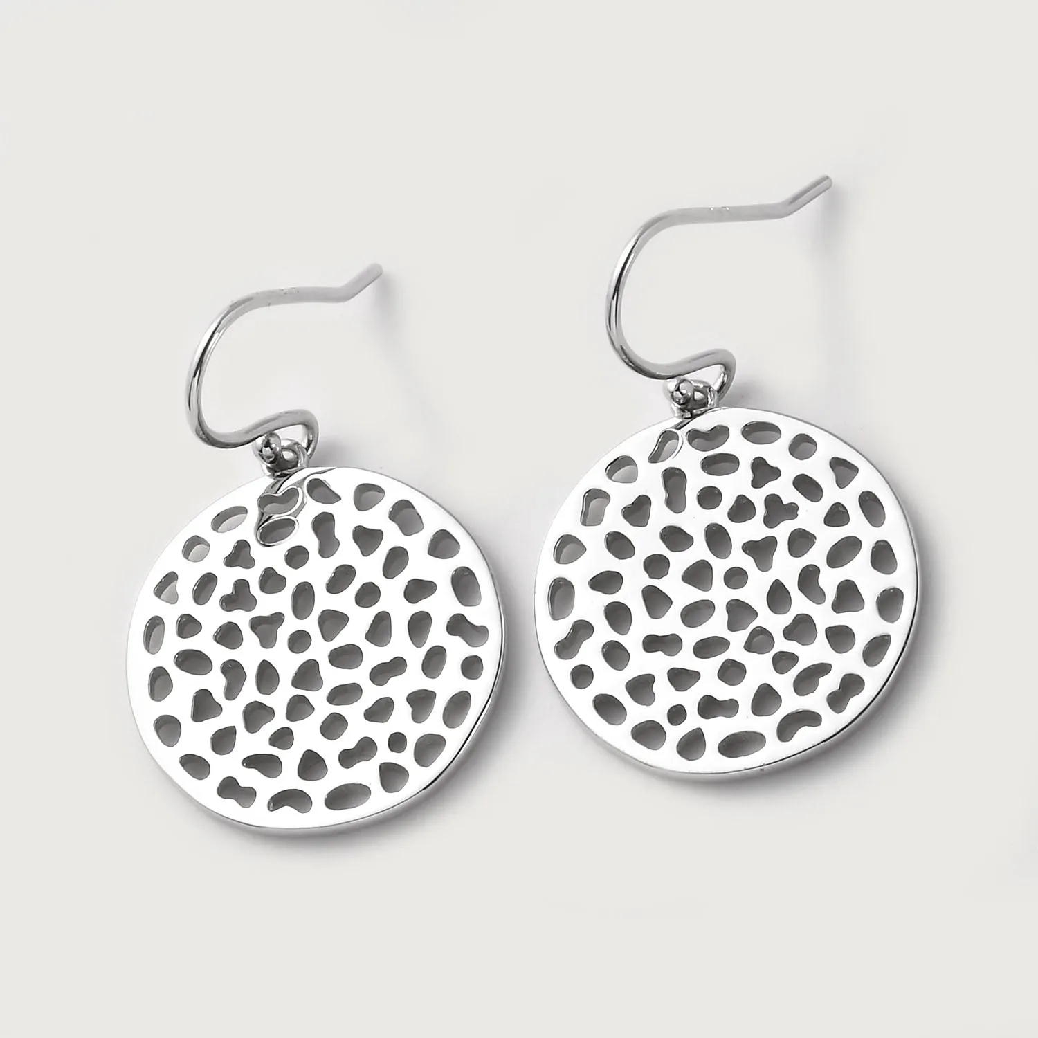 Lattice Disc Drop Earrings