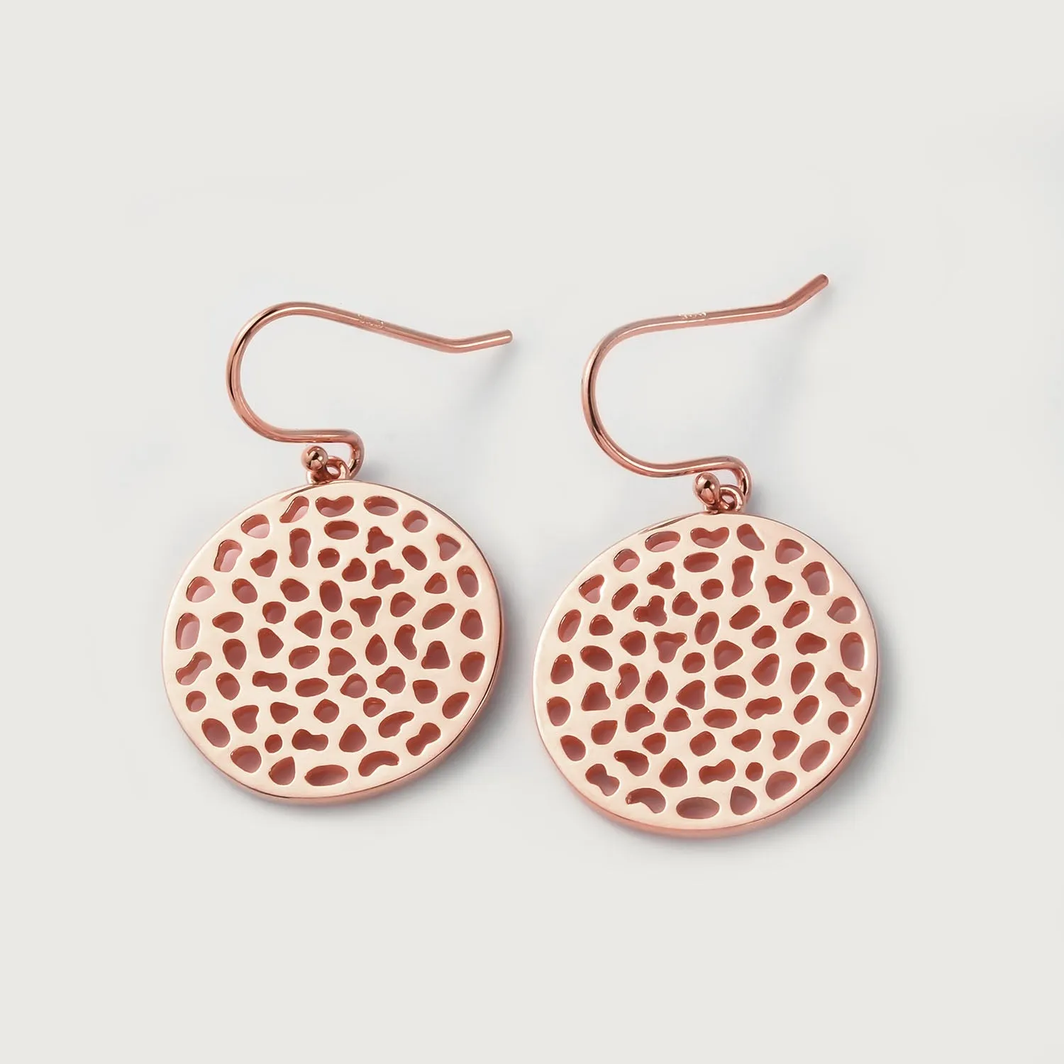 Lattice Disc Drop Earrings