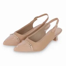 Metropolis Sling-Back Heels -Nude (740.015)