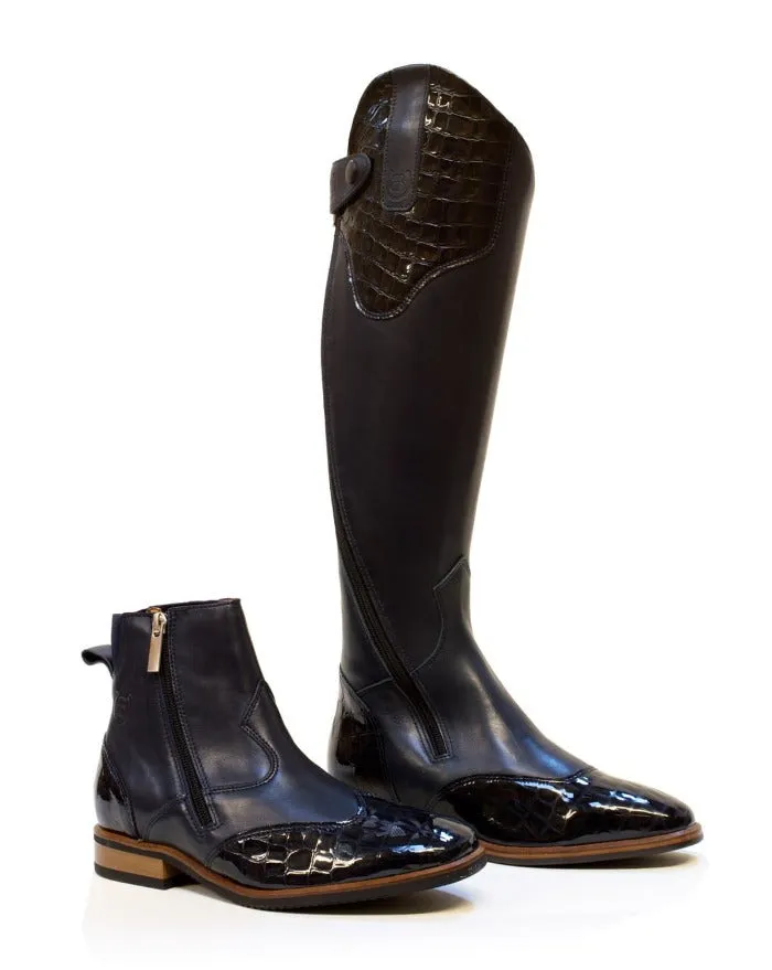 Milan Long Dress Riding Boots - Blue