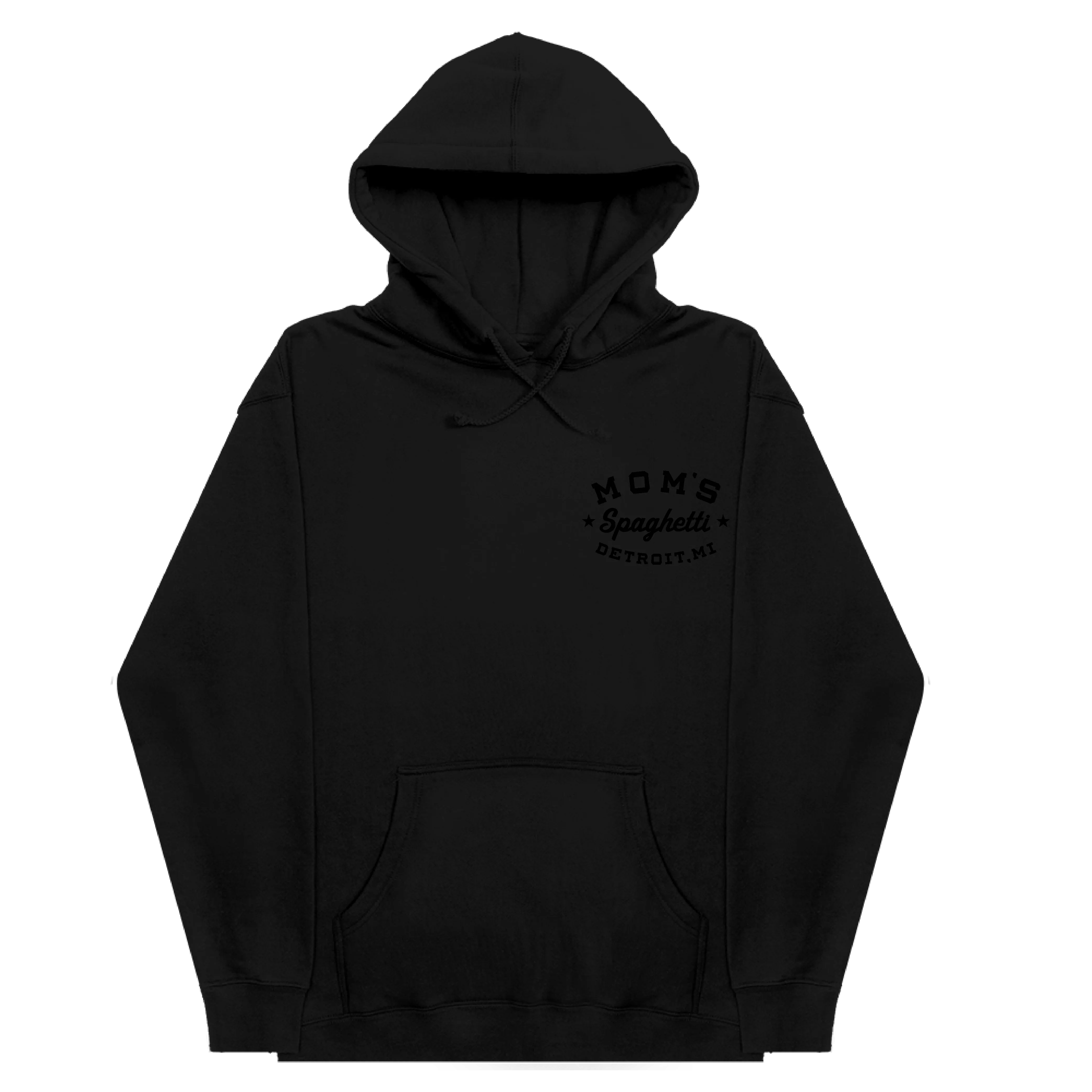 Mom's Spaghetti Chef Hoodie (Black on Black)