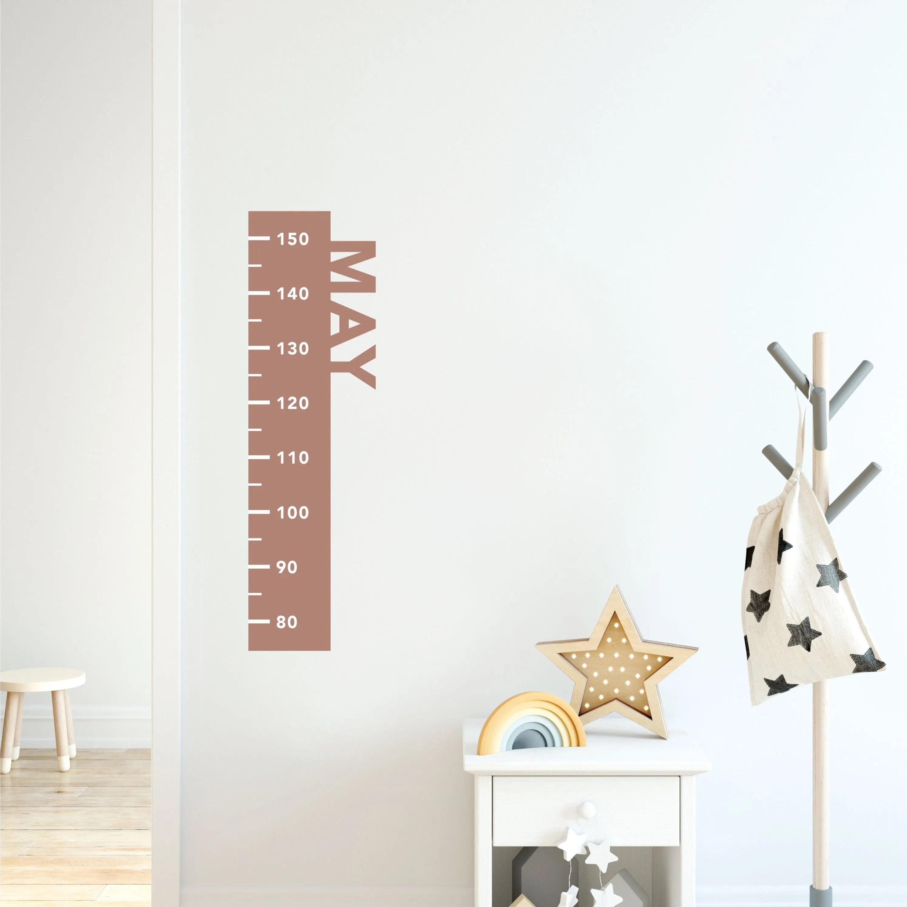 Name Ruler Height Chart Fabric Decal