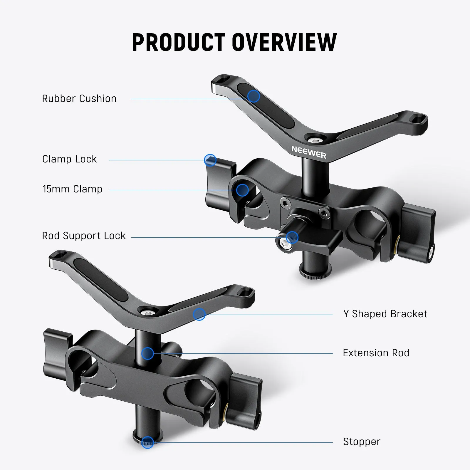 NEEWER CA012 55mm Height Camera Lens Support