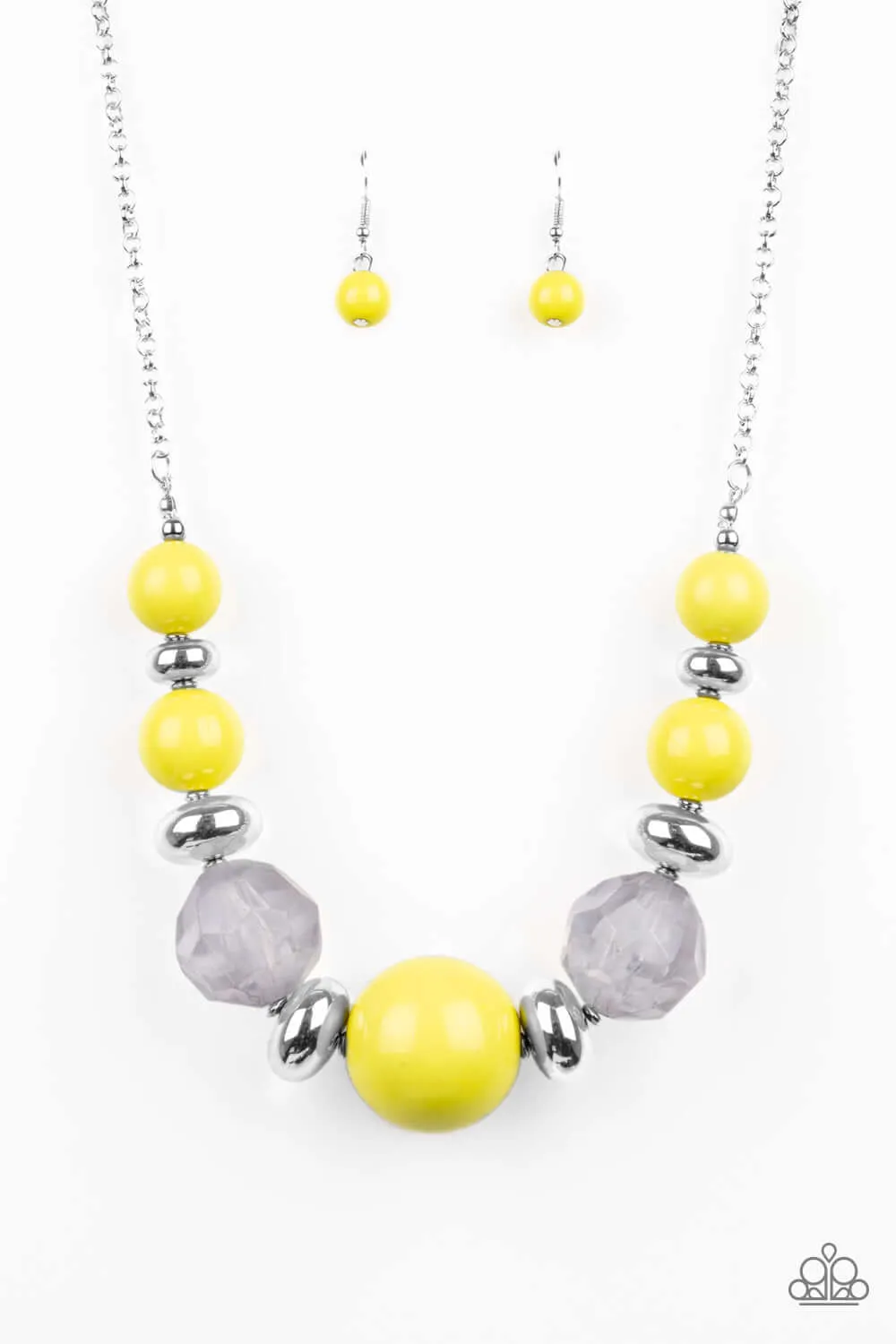 Paparazzi Accessories  - Daytime Drama #N329 Peg - Yellow Necklace