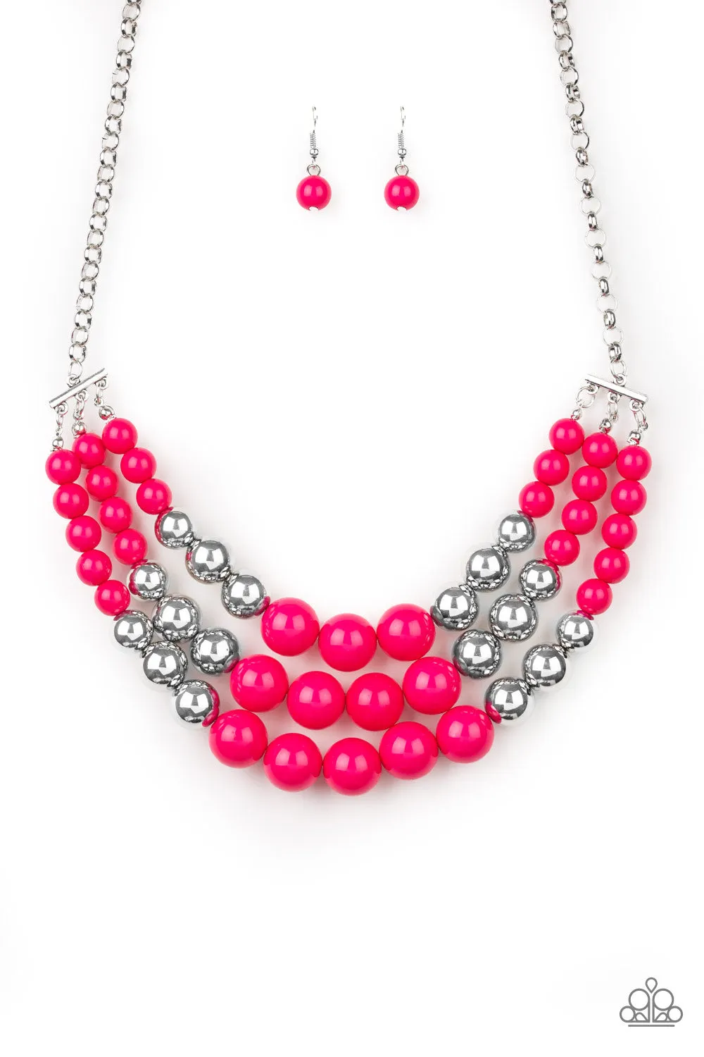 Paparazzi Accessories  - Dream Pop #N24 Box 1 -  Pink Necklace