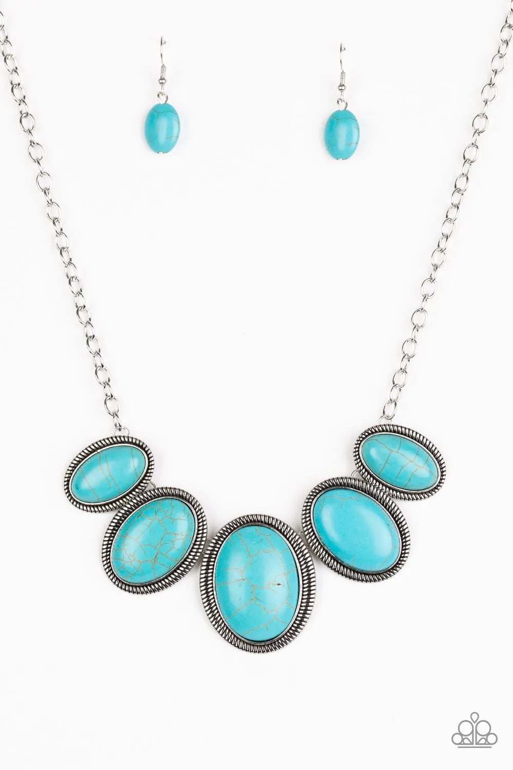 Paparazzi Accessories  - Noble Nomad #N94 Peg -  Blue Necklace