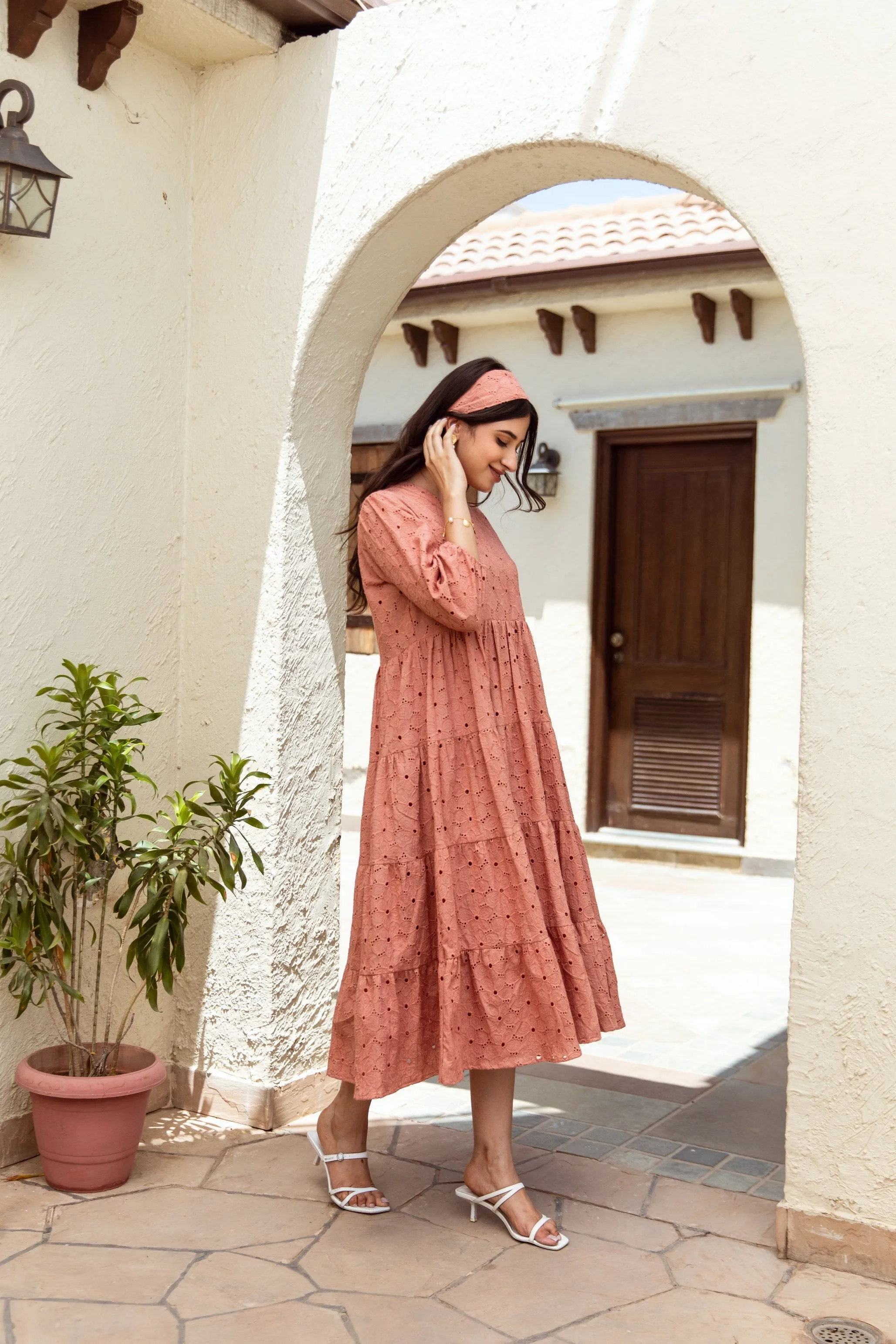 Redwood schiffly cotton dress