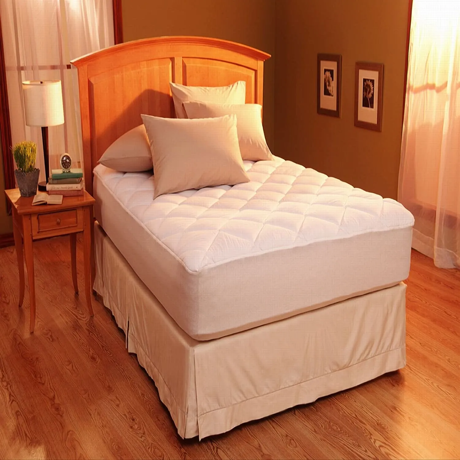 Restful Nights Egyptian Cotton Mattress Pad | 300 Thread Count Cotton