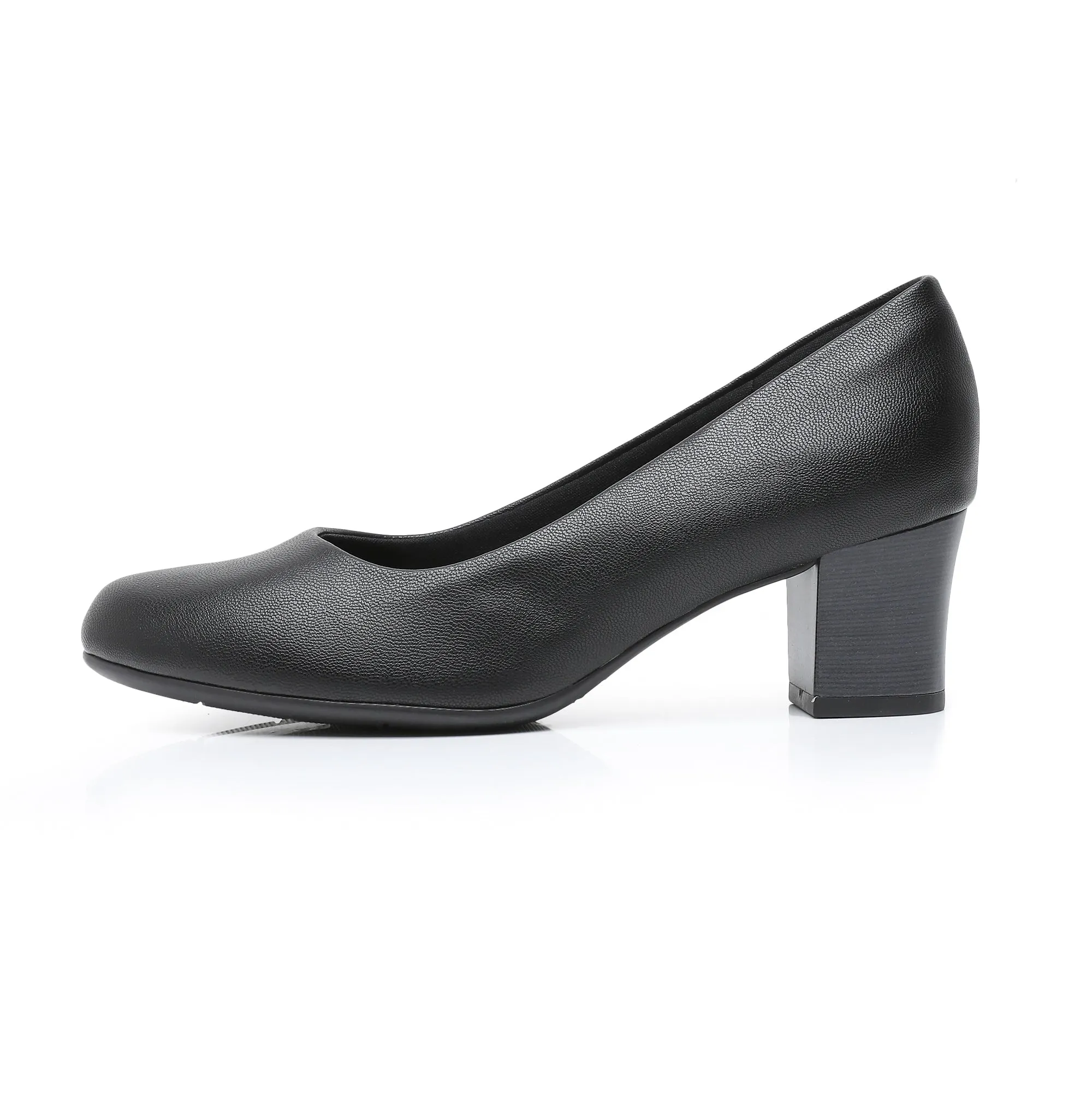 Sandra Relax Black Nappa Pumps for Women (110.072)