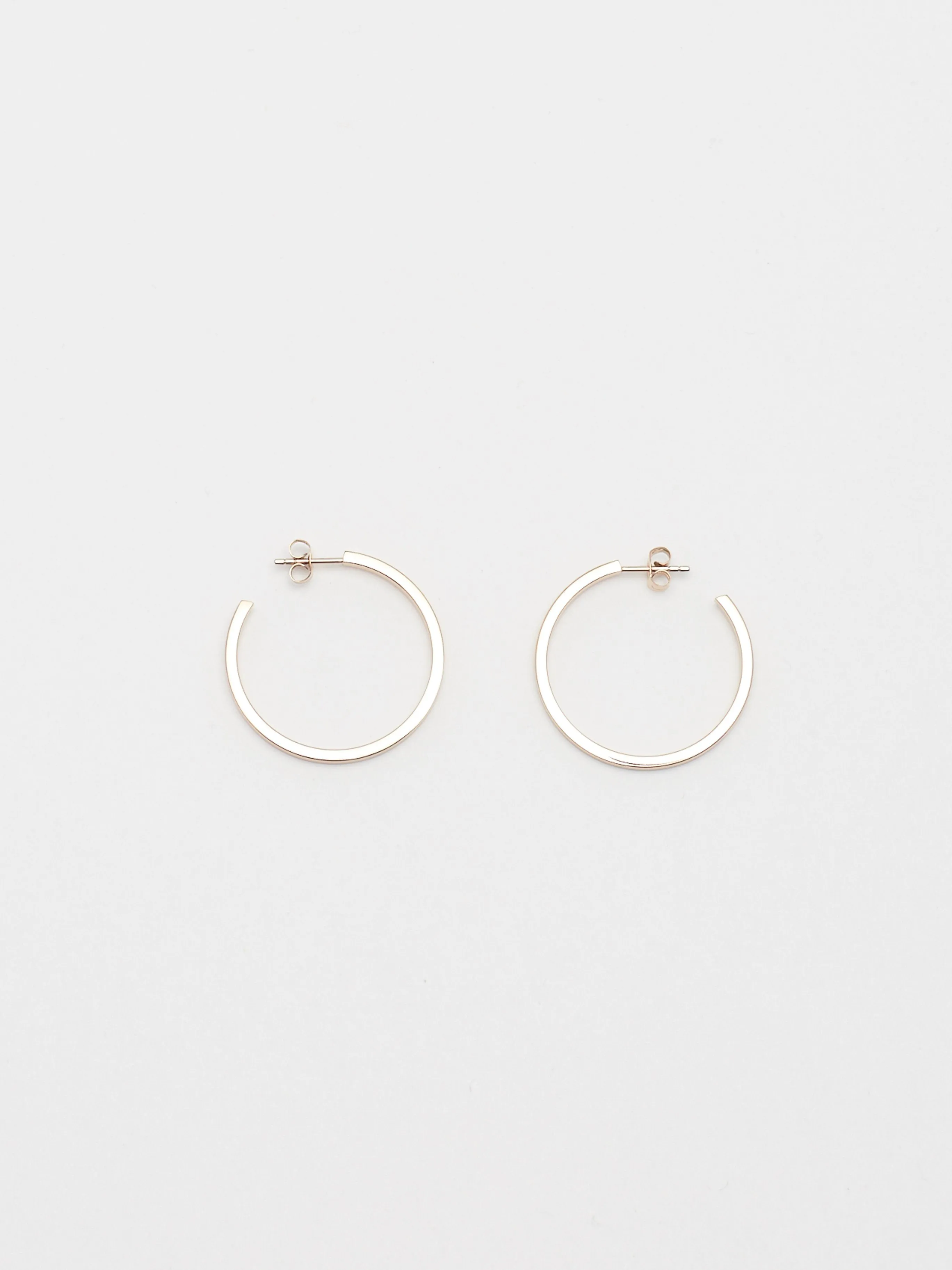 Simple Rose Gold Hoops