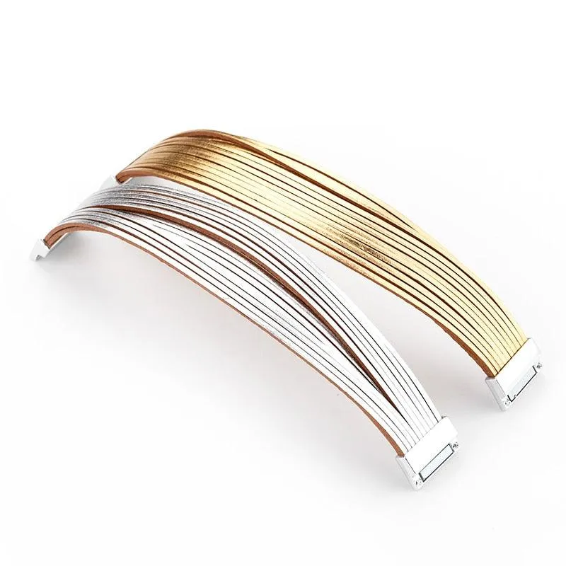 'Simple' Wide Cuff Bracelet - pink