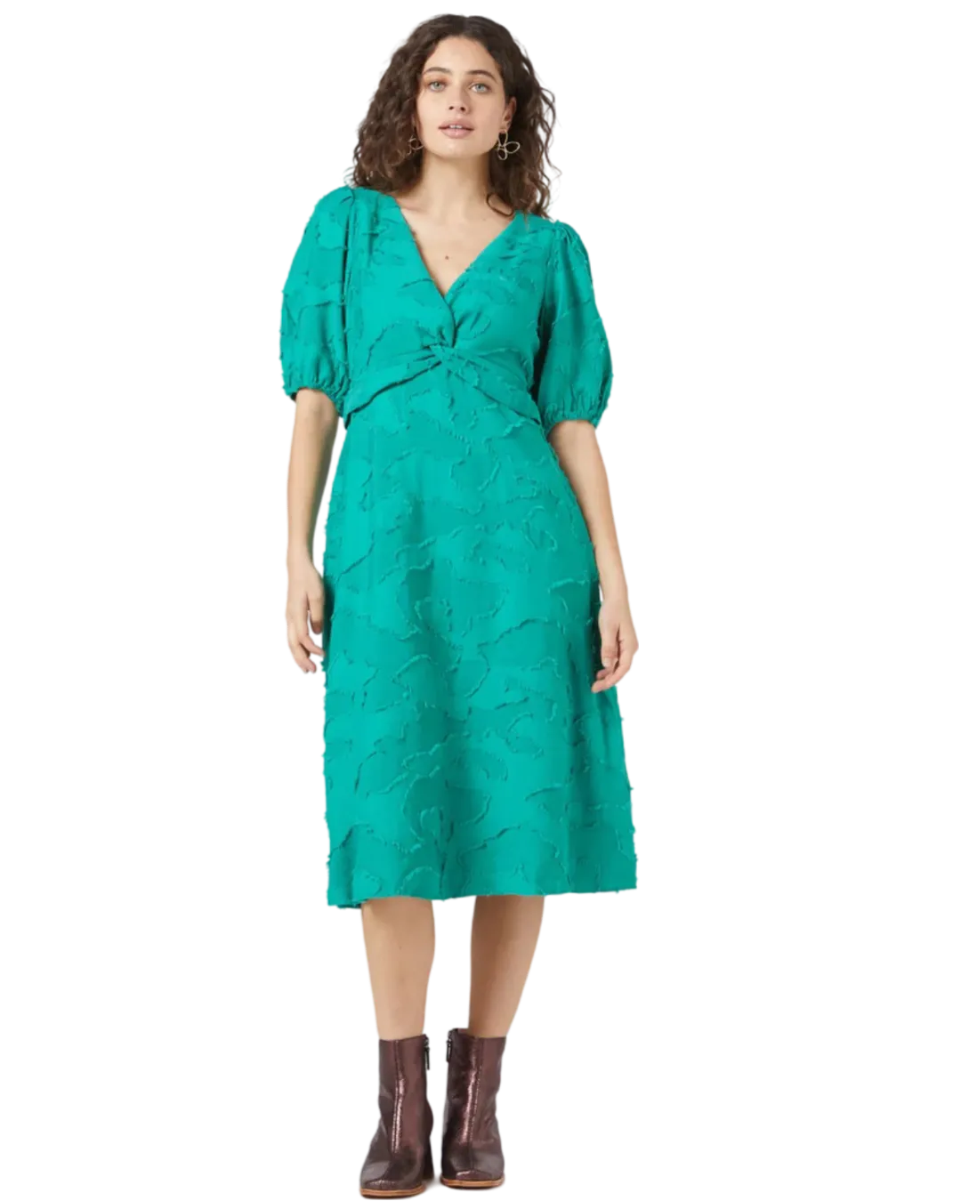 Size 12 - Gorman Green Elleni Twist Midi Dress