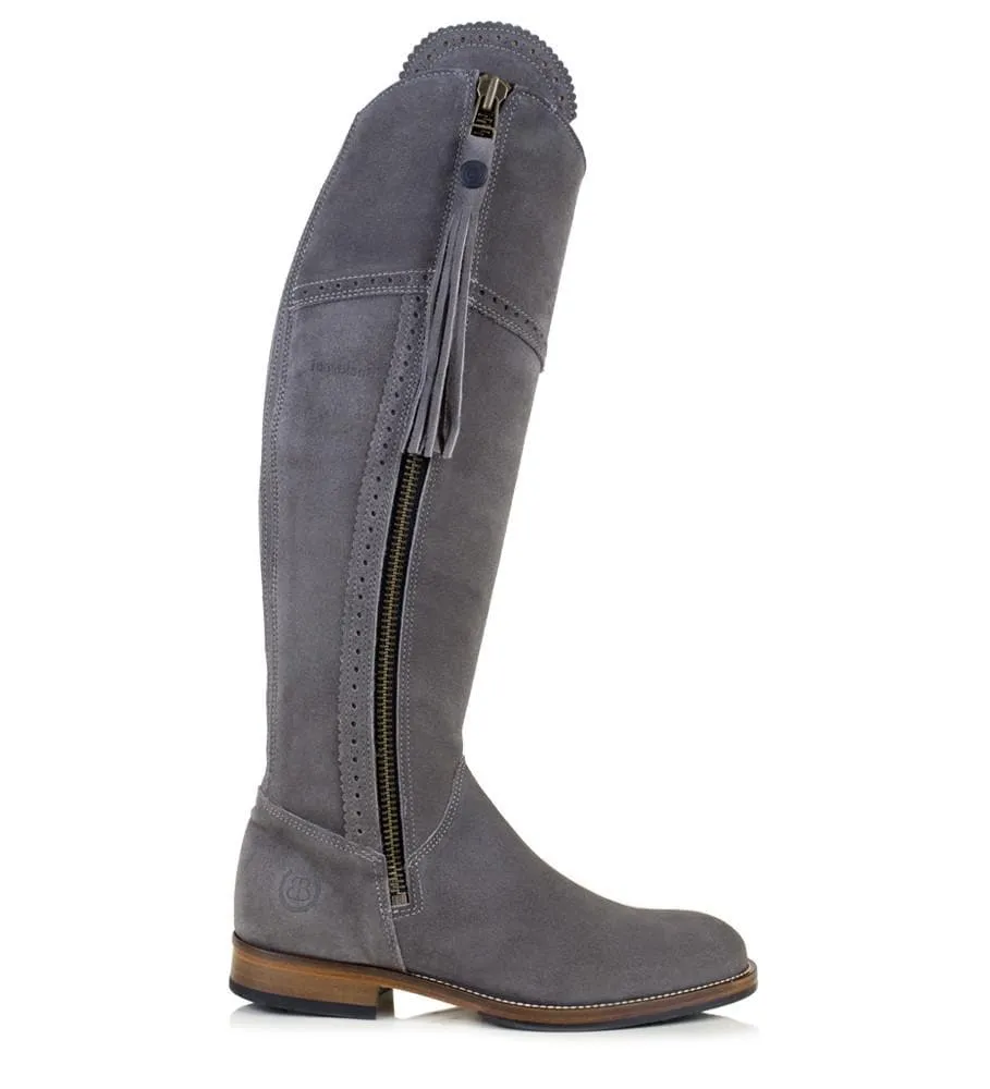 Sovereign Suede Boots with Tassel - Grey