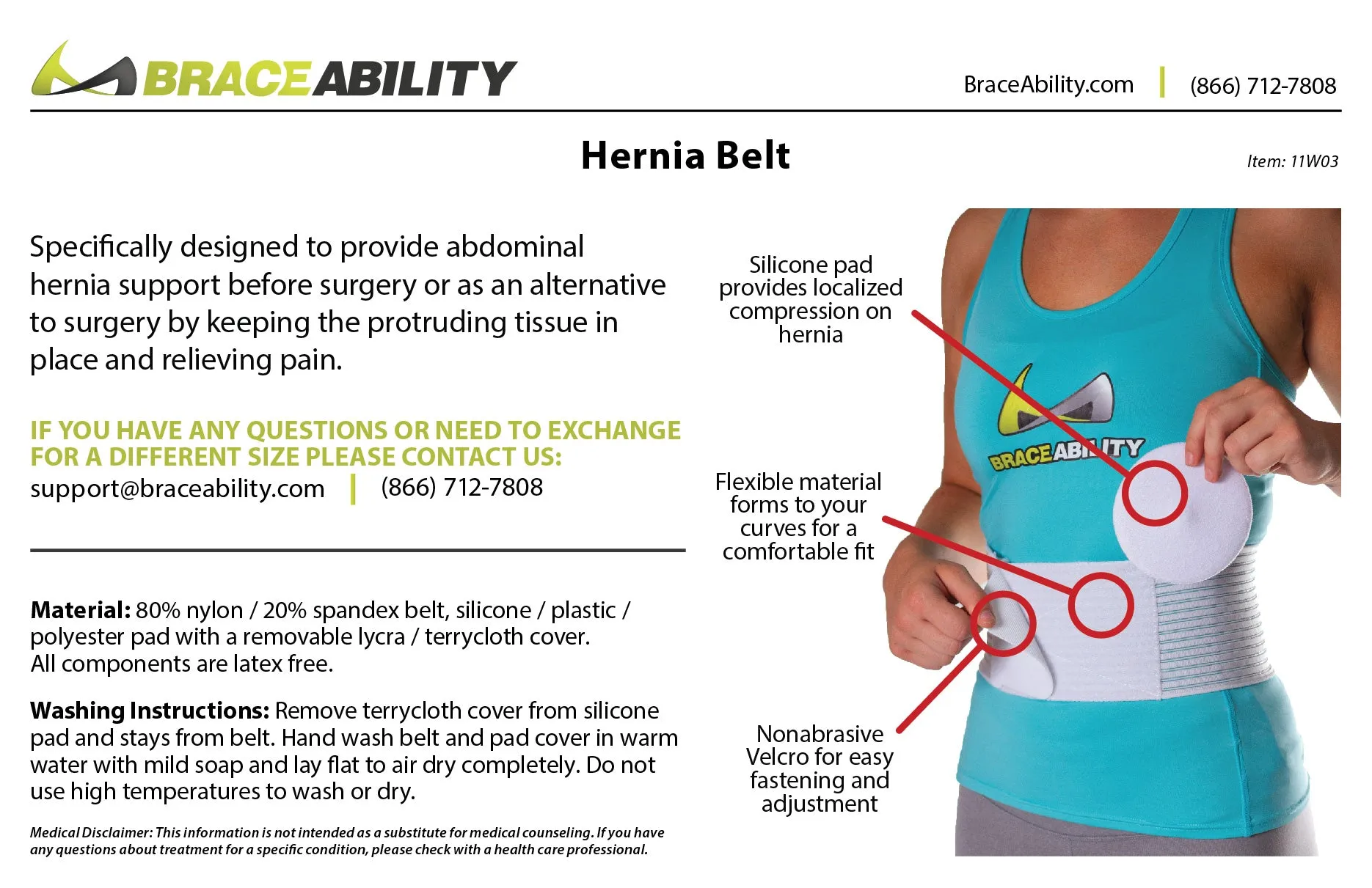 Stomach Hernia Brace | Navel, Belly Button, Hiatal, Epigastric, Ventral, Incisional & Spigelian Truss for Men or Women