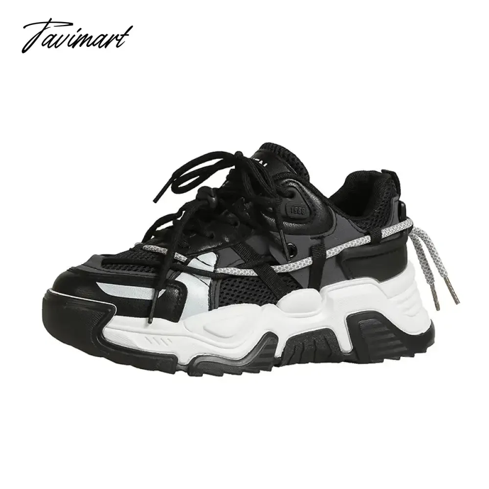 Tavimart Breathable Mesh Chunky Sneakers Women Spring and Autumn New Trendy Shoes Casual Comfortable Outdoor Sports Footwear Mujer