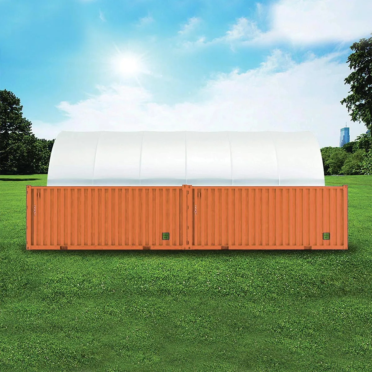 TMG Industrial 20' x 40' PVC Fabric Container Shelter, Fire Retardant, Water Resistant, UV Protected, TMG-ST2041CV(Previously ST2040C)