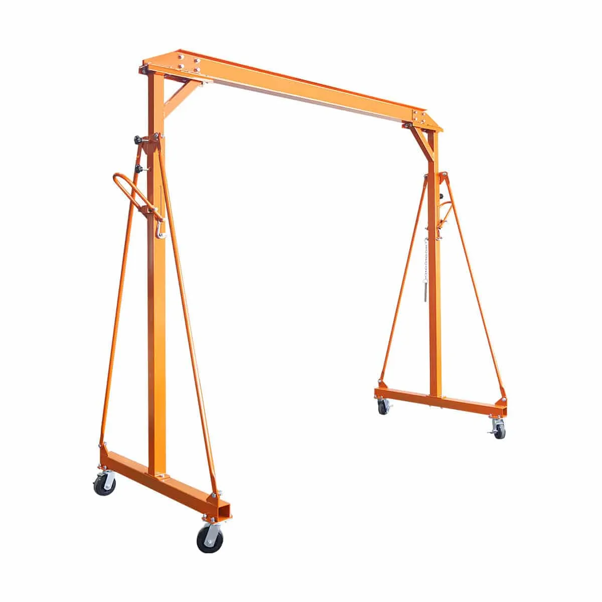 TMG Industrial 2200-lb Adjustable Height All-Steel Gantry Crane, Auto-Lock, 95” Min. Height, 142” Max. Height, Locking Swivel Casters, TMG-AGC11(Previously TMG-AGC10)