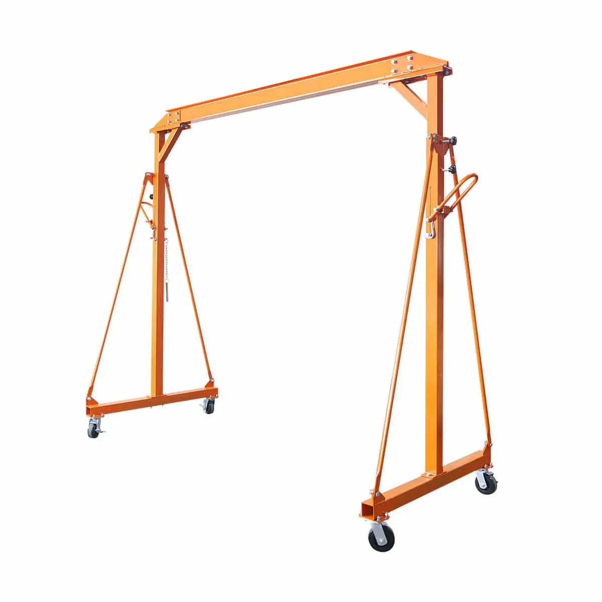 TMG Industrial 2200-lb Adjustable Height All-Steel Gantry Crane, Auto-Lock, 95” Min. Height, 142” Max. Height, Locking Swivel Casters, TMG-AGC11(Previously TMG-AGC10)