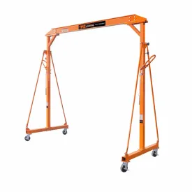 TMG Industrial 2200-lb Adjustable Height All-Steel Gantry Crane, Auto-Lock, 95” Min. Height, 142” Max. Height, Locking Swivel Casters, TMG-AGC11(Previously TMG-AGC10)