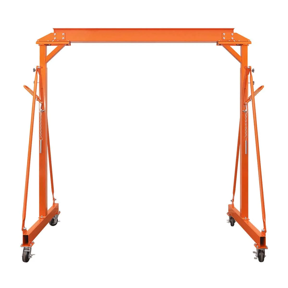 TMG Industrial 4400-lb Adjustable Height All-Steel Gantry Crane, Auto-Lock, 95” Min. Height, 142” Max. Height, Locking Swivel Caster Wheels, TMG-AGC21(Previously TMG-AGC20)