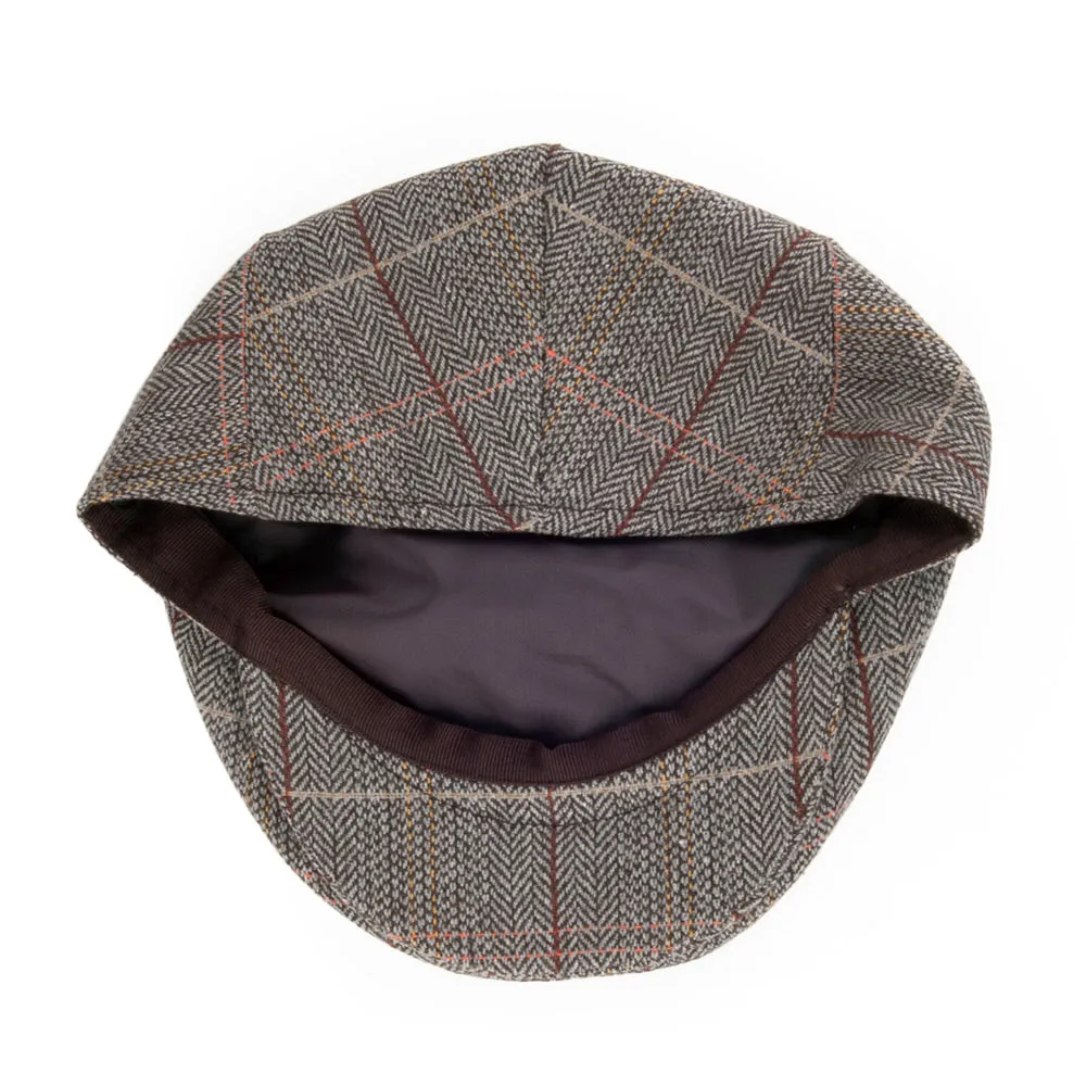 Tweed Flat Cap - Brown-Grey