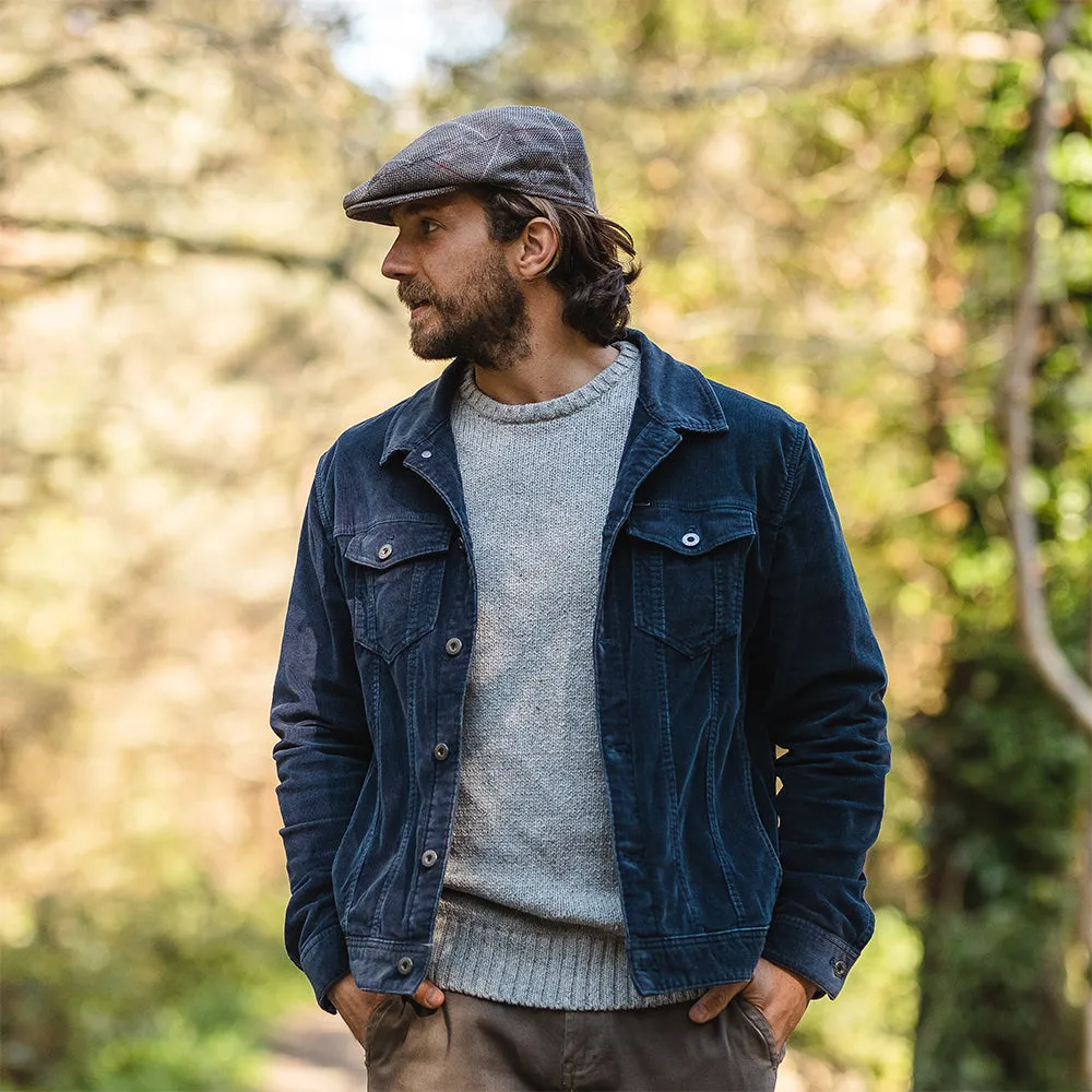 Tweed Flat Cap - Brown-Grey