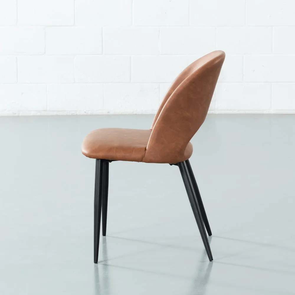 WALTER - Brown Leather Chair