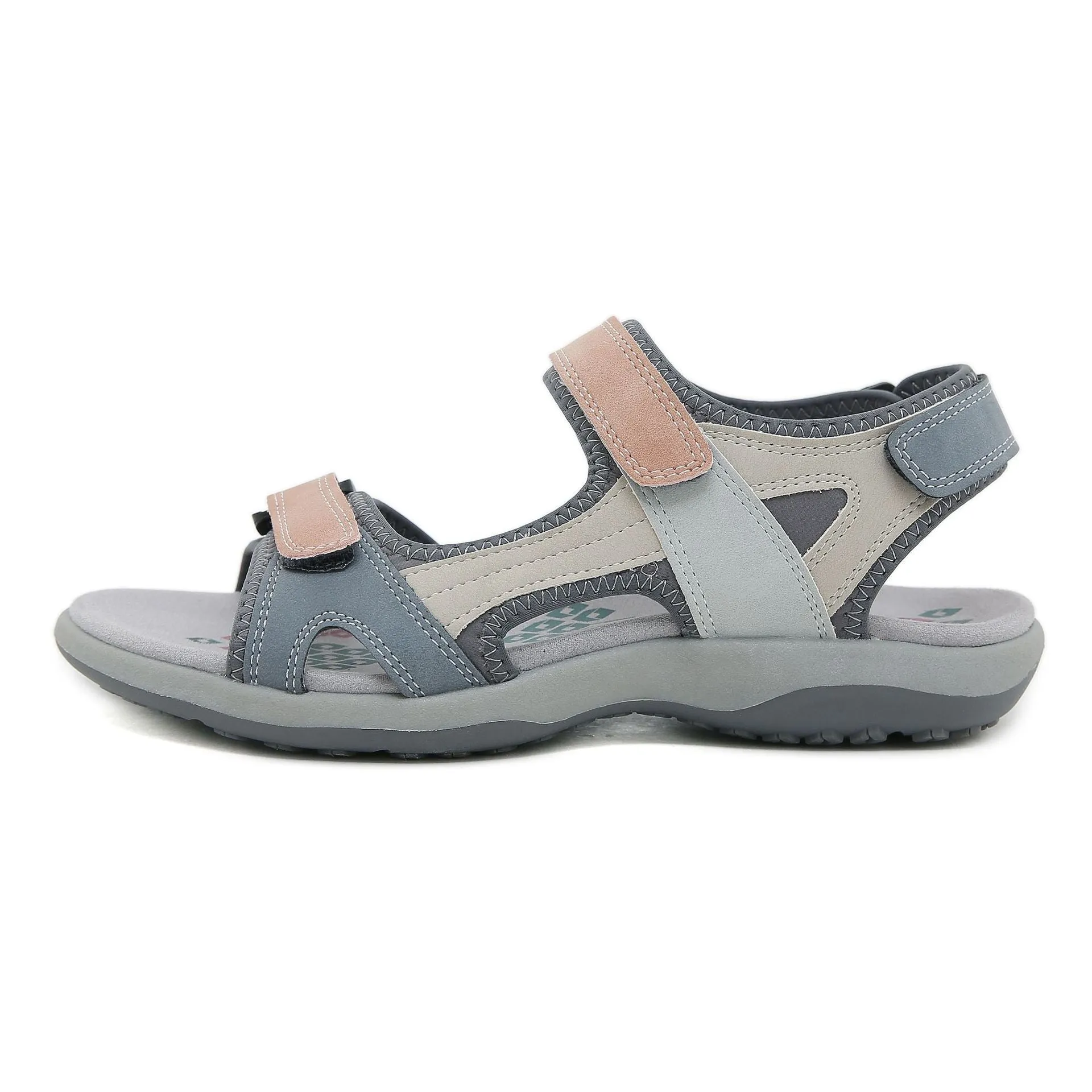 Women's Soft-soled orthopedic color-blocked Velcro sports sandals