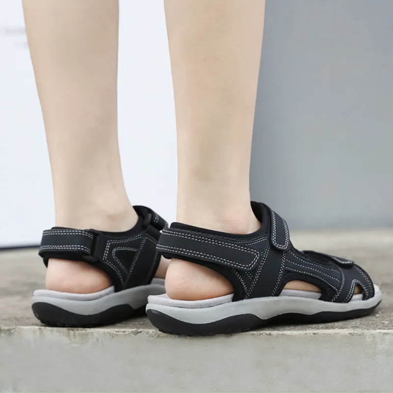 Women's Soft-soled orthopedic color-blocked Velcro sports sandals