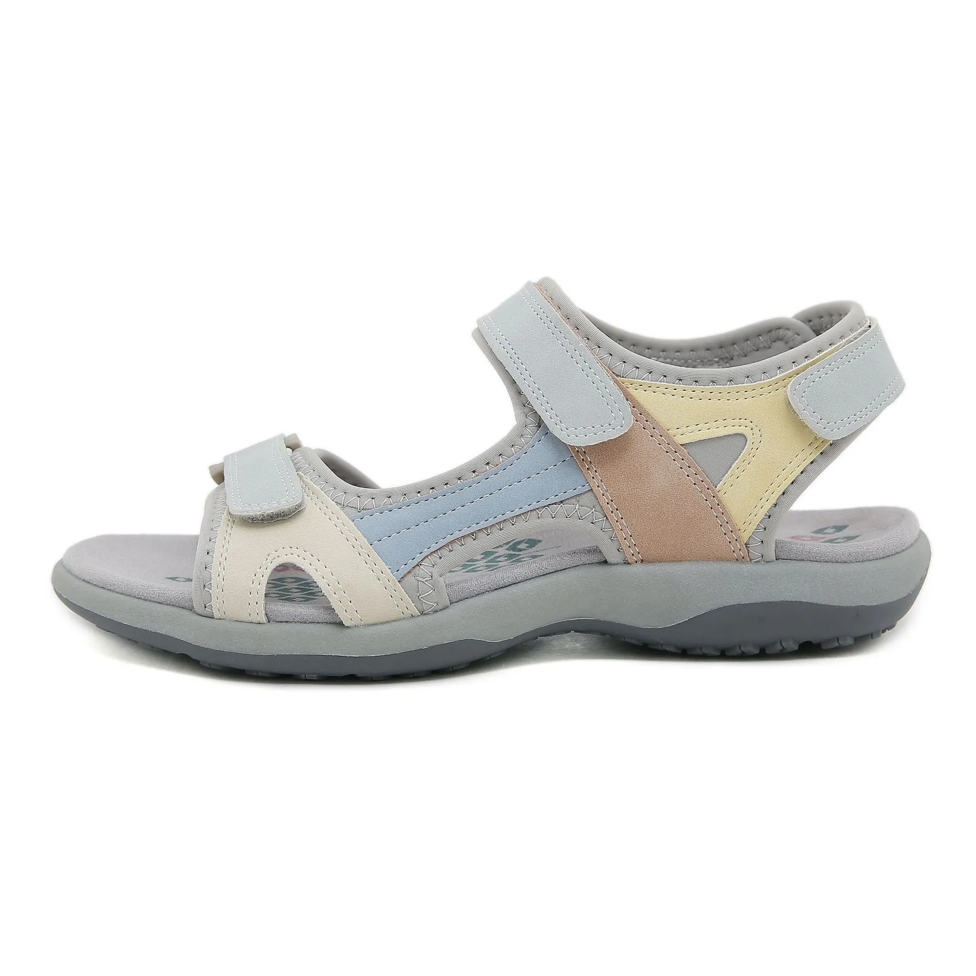 Women's Soft-soled orthopedic color-blocked Velcro sports sandals